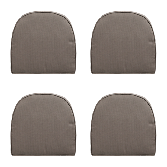 Madison Rib liver Zitkussen York - Set van 4