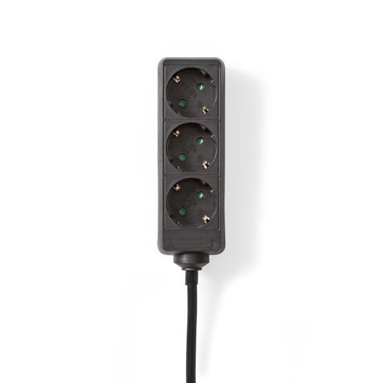 Nedis ESOC350F1BK 3-weg stekkerdoos - 5 meter
