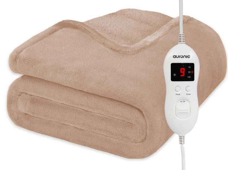 Auronic 1-persoons elektrische deken - Light Brown