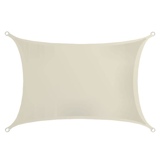 AMANKA 2 x 3 waterafstotende polyester schaduwdoek - Beige