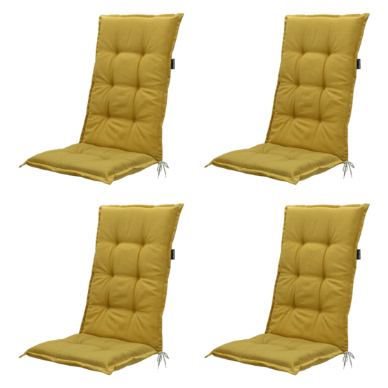 Madison Panama mustard Tuinstoelkussen - Set van 4