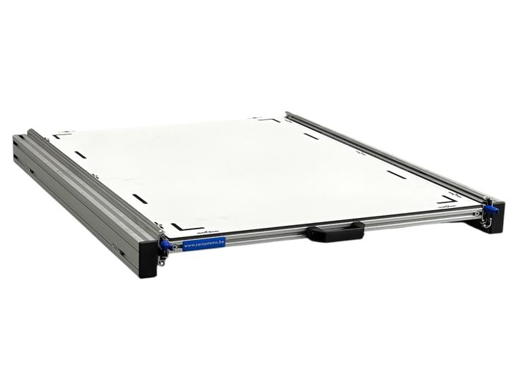 Aluminium schuifframe met Global Volkern topplaat - 80 x 60 cm