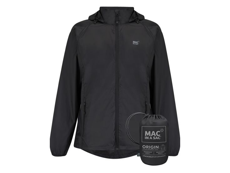 Mac in a Sac black unisex regenjas