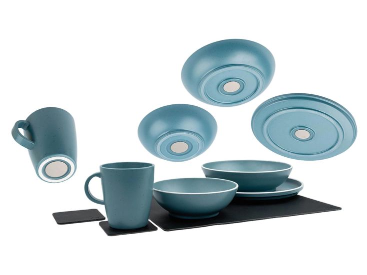 Silwy Dolomit 11-delig magnetisch kunststof serviesset - Blue