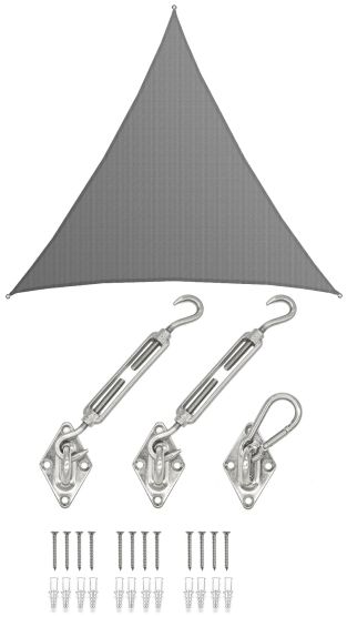 AMANKA 7 x 7 x 7 Luchtdoorlatend UV schaduwdoek - Grey