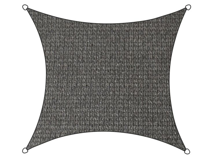 Livn Iseo vierkant HDPE 3,6 x 3,6 meter schaduwdoek - Grey