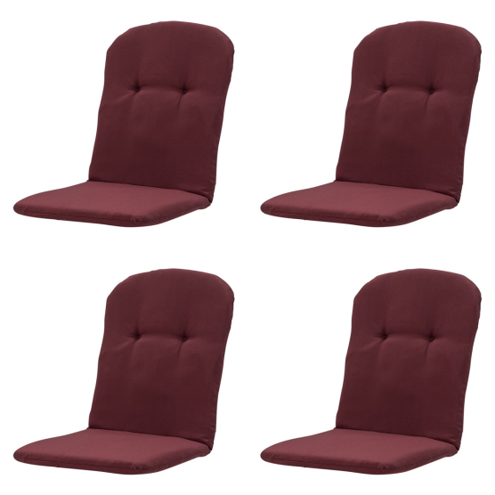 Madison Panama bordeaux Kuipstoelkussen - Set van 4