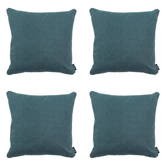 Madison Sea blue canvas eco+ Sierkussen - Set van 4