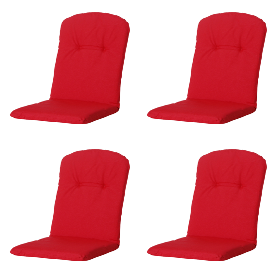 Madison Panama red Kuipstoelkussen - Set van 4