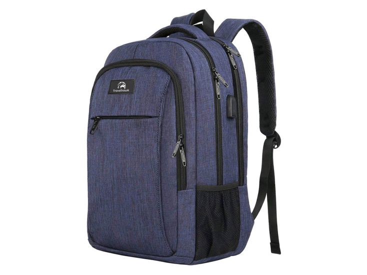 Travelhawk 28 Liter rugzak met USB-poort - Blue