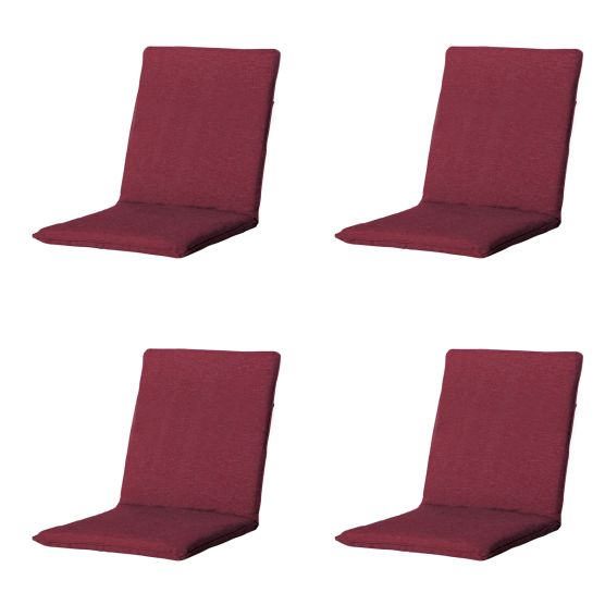 Madison Panama bordeaux Stapelstoelkussen - Set van 4
