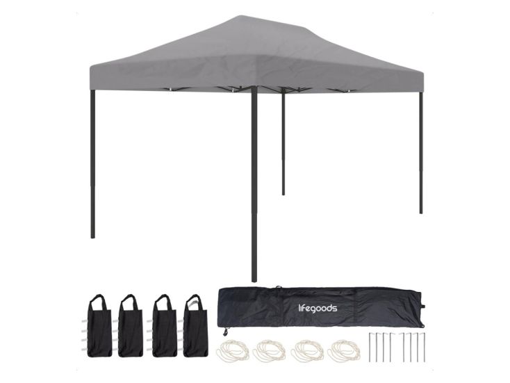 LifeGoods 3x4.5 m partytent  - Dark Grey