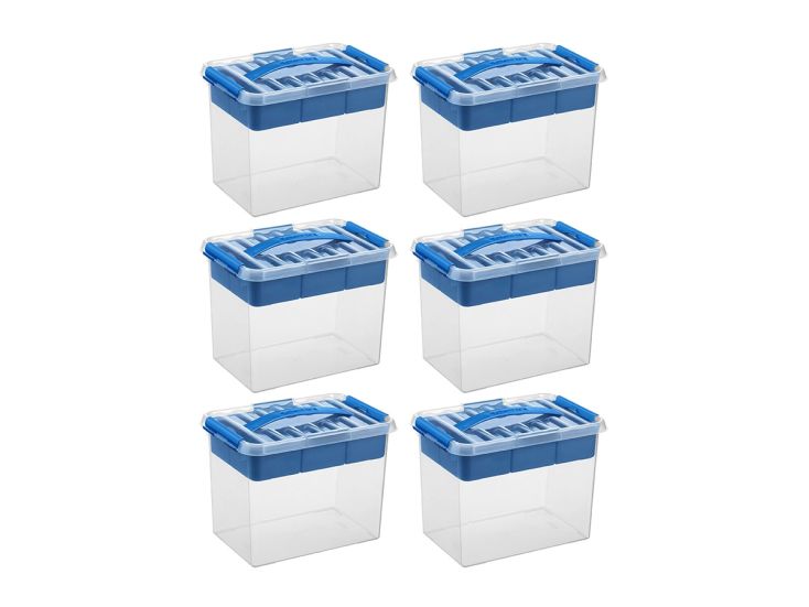 Sunware Q-line 9 Liter set van 6 opbergbox met inzet