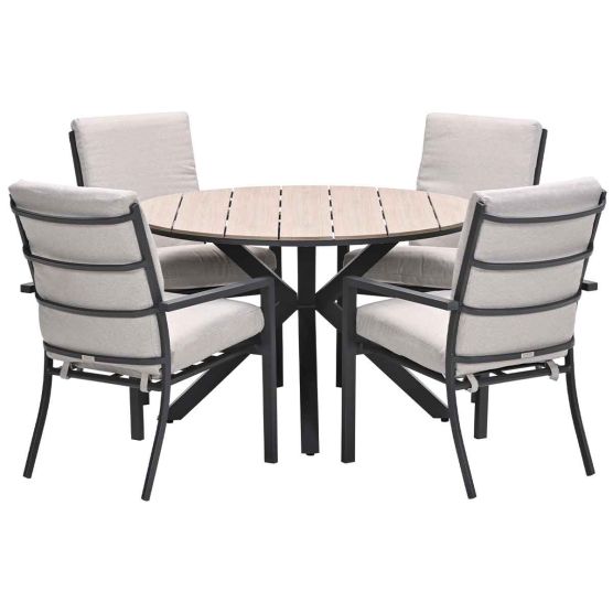 Garden Impressions Senja - Tulli - desert sand Ø122x75cm tuinset