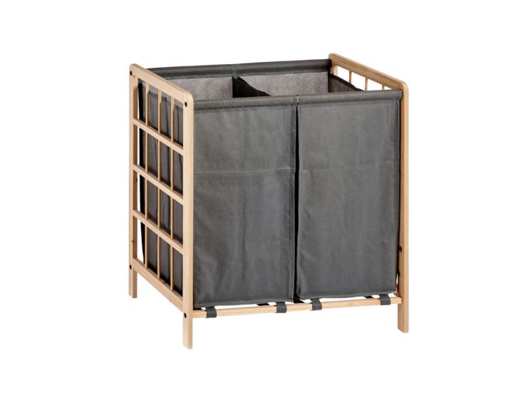 Marbeaux wasmand met 2 vakken - Grey