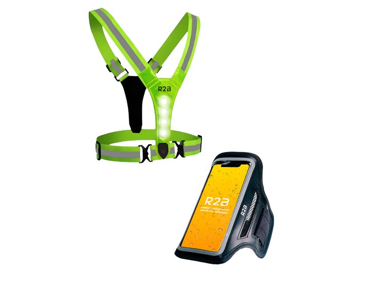 R2B Hardloop Telefoonhouder + Hardloopvest met Verlichting