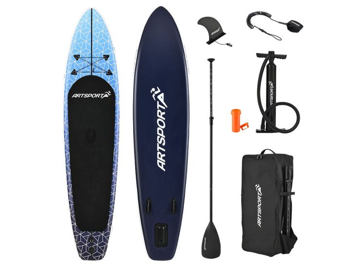 Juskys Deep Ocean Opblaasbaar SUP Board met toebehoren