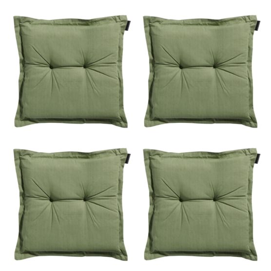 Madison Basic green Zitkussen - Set van 4