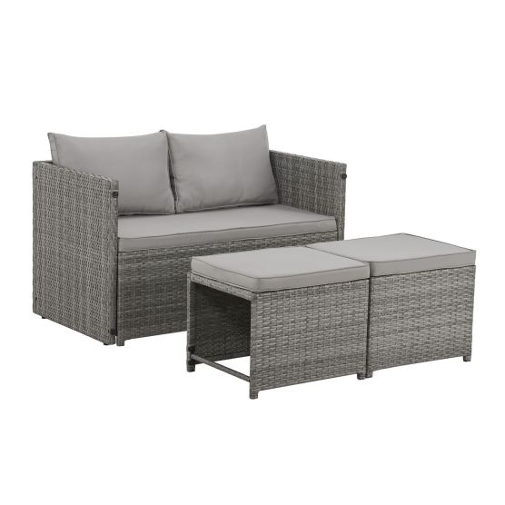 Polyrotan Jamaika 2 in 1 loungeset