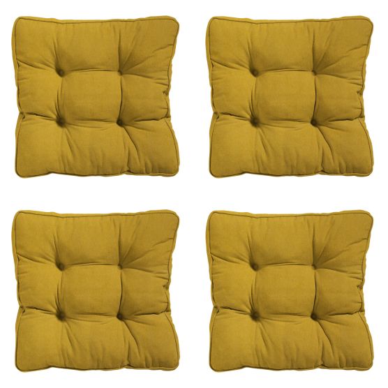 Madison Panama mustard Zitkussen - Set van 4