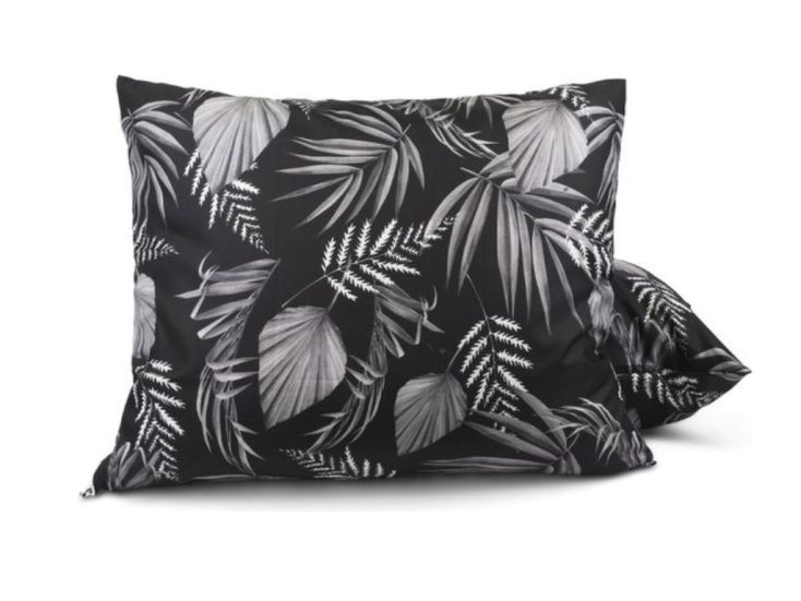 HappyBed Black leaves set van 2 kussenslopen - 60x70 cm