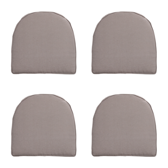 Madison Panama taupe Zitkussen York - Set van 4