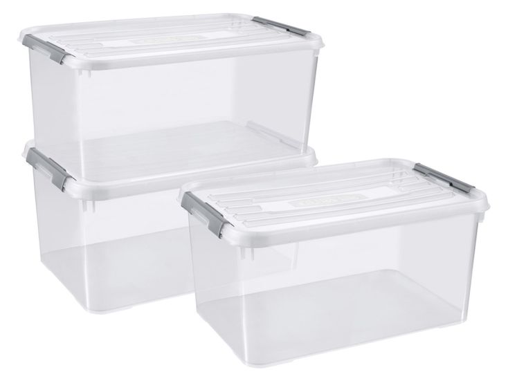 Curver Handy+ 50 liter opbergbox met deksel - 3 stuks