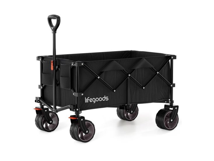 LifeGoods XL 200L bolderkar - Black