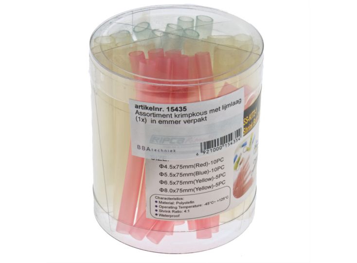 Assortiment krimpkous met lijmlaag
