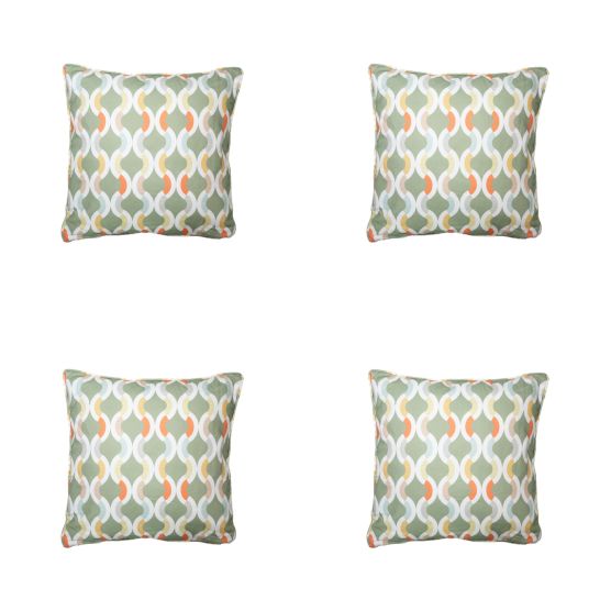 Madison Trivia green Sierkussen - Set van 4