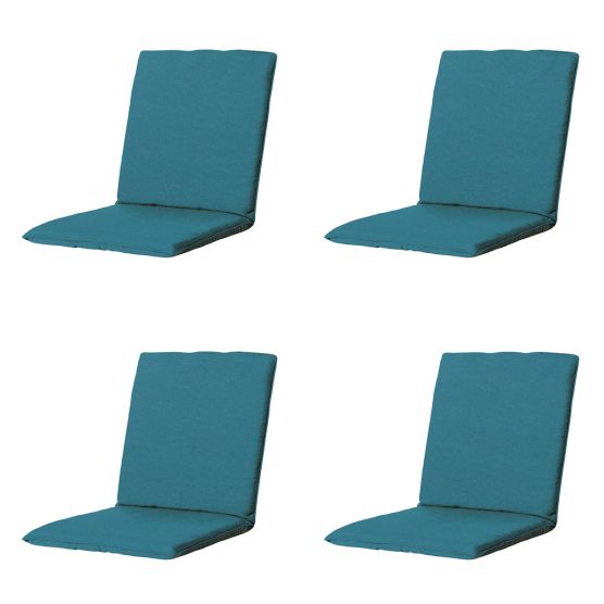 Madison Panama sea blue Stapelstoelkussen - Set van 4