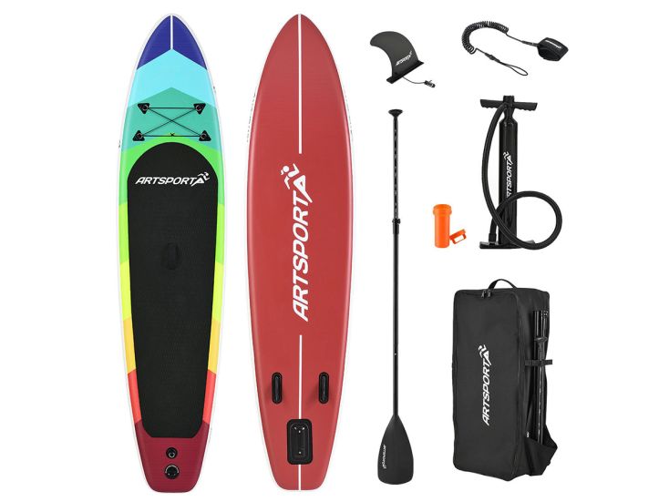 Juskys Retro Love opblaasbaar SUP Board met toebehoren