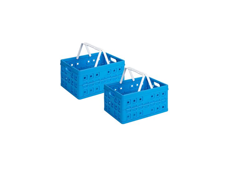 Sunware Square 32 liter vouwkrat met handgreep - Set van 2
