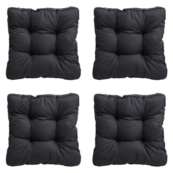 Madison Basic black Zitkussen - Set van 4