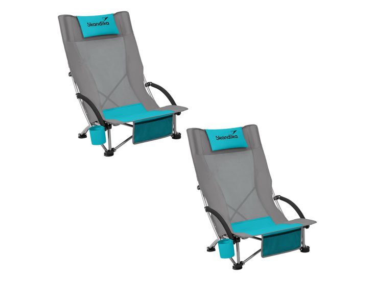 Skandika set van 2 Beach strandstoelen