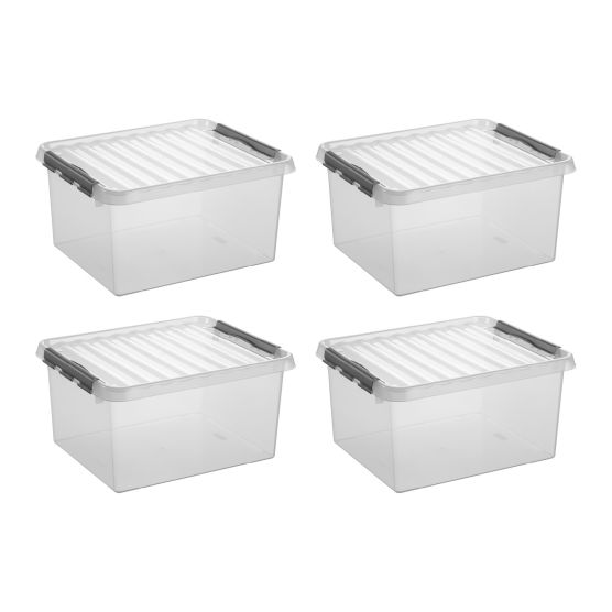 Sunware Q-line 32 liter set van 4 opbergboxen