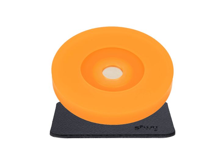 Silwy steelglas magnetische condoom met pad - Orange