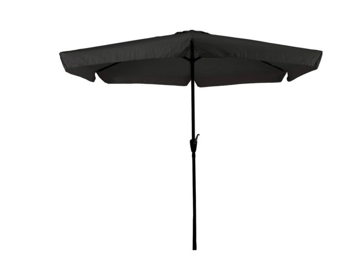 CUHOC Ø3m stokparasol zwart met volanten