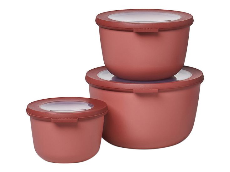 Mepal Cirqula 3-delige set ronde XL vershouddozen - Red