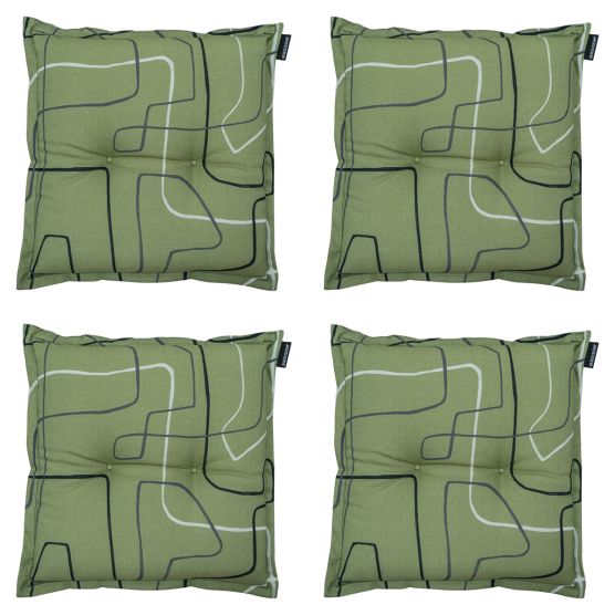 Madison Joah sage Zitkussen - Set van 4