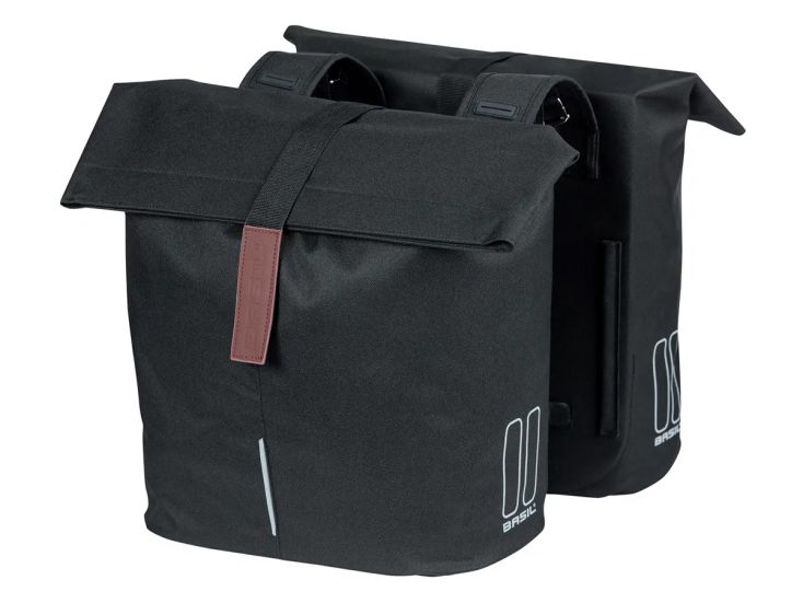 Basil City dubbele fietstas - Black