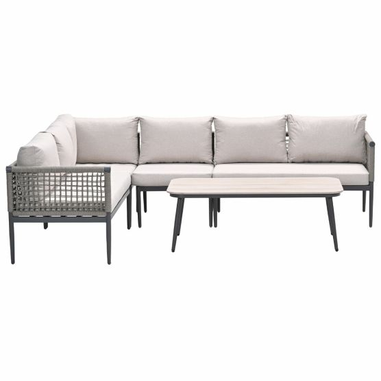 Garden Impressions Burela taupe - links - 5-delige loungeset
