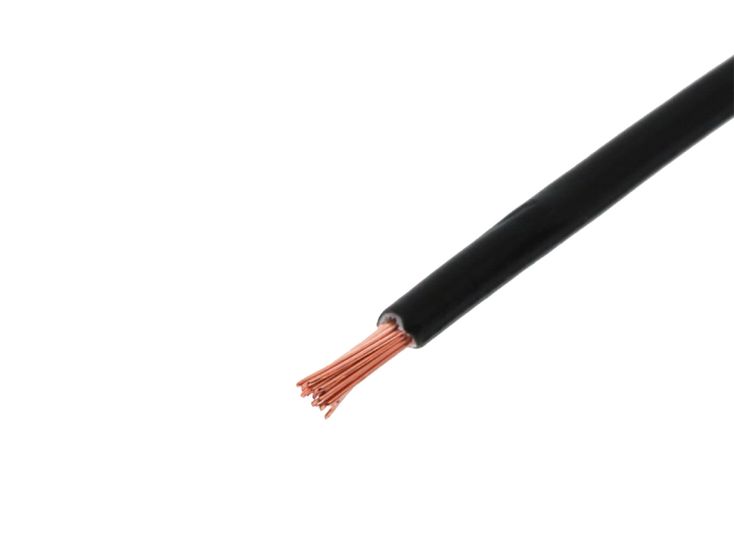 BBA - PVC enkel aderige 1,5 mm² kabel - black