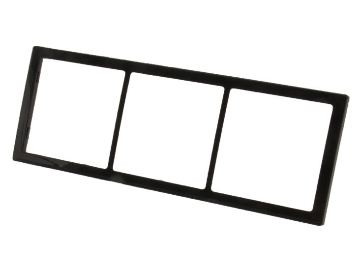 BBA 3-vak afdekraam hoogglans - black