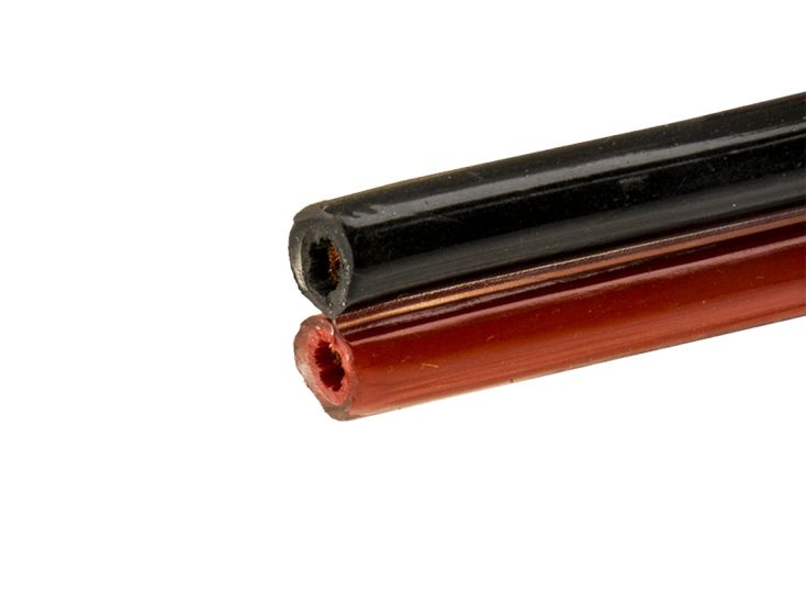 BBA PVC kabel 2 x 6,0 mm² 2-aderig - zwart/rood