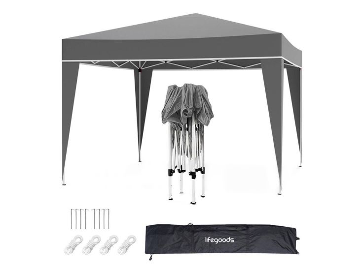 LifeGoods 3x3 m partytent - Grey