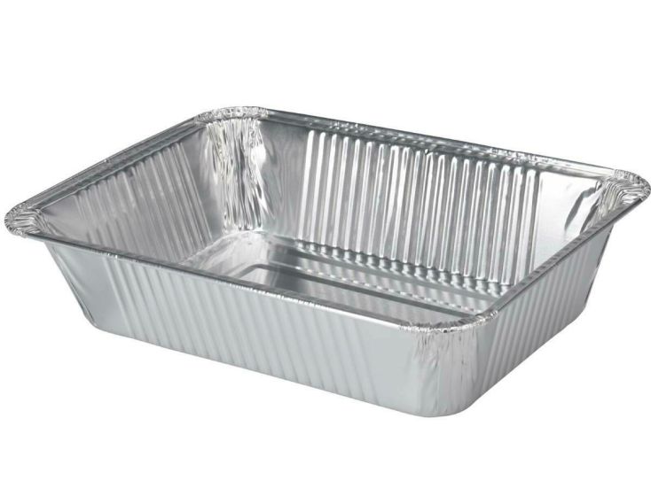 BBQ 22 x 15,5 x 4,5 cm aluminium bereidingsbak - 4 stuks