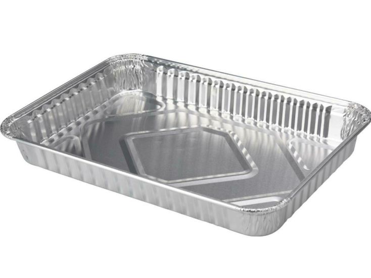 BBQ 32 x 23 x 4 cm aluminium bereidingsbak - 4 stuks