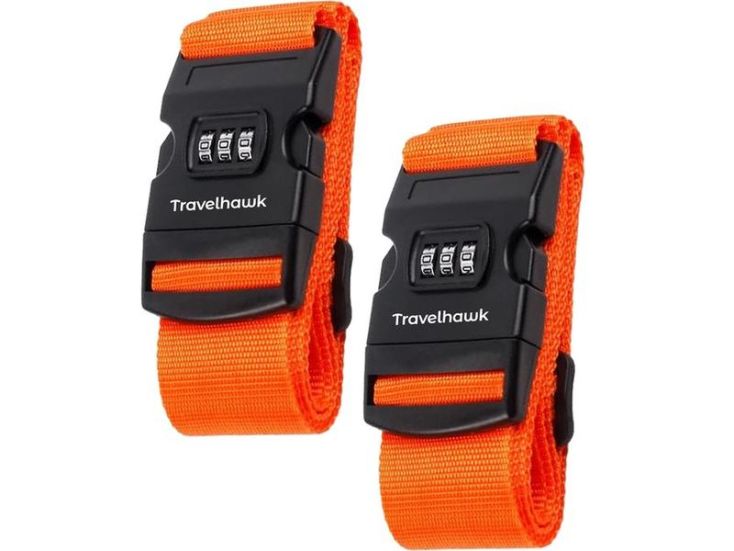 Travelhawk Orange kofferriem - Set van 2