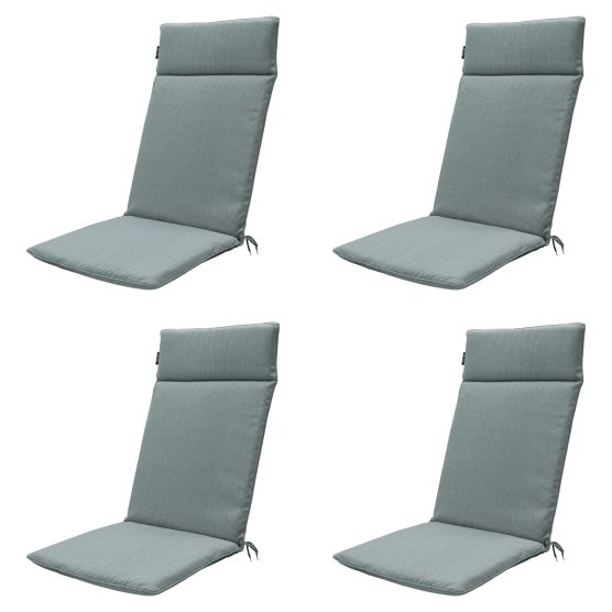 Madison Silver canvas eco+ Tuinstoelkussen - Set van 4